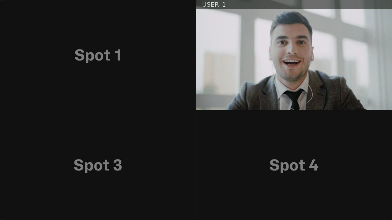Auto layout named four with one user